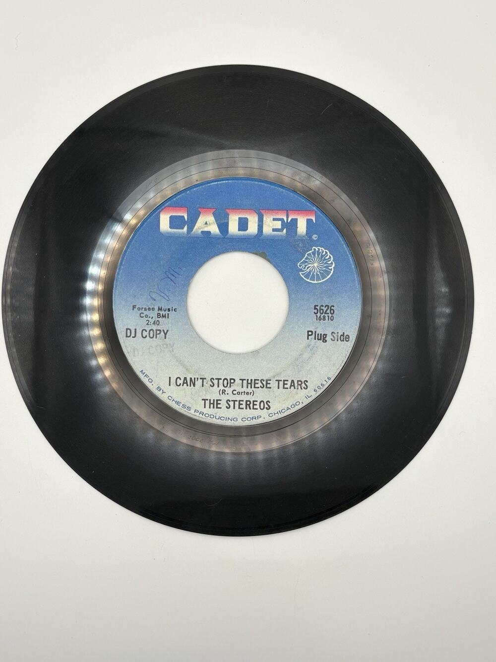 The Stereos I Can't Stop These Tears Cadet 5626 Northern Soul 45 DJ Copy Promo